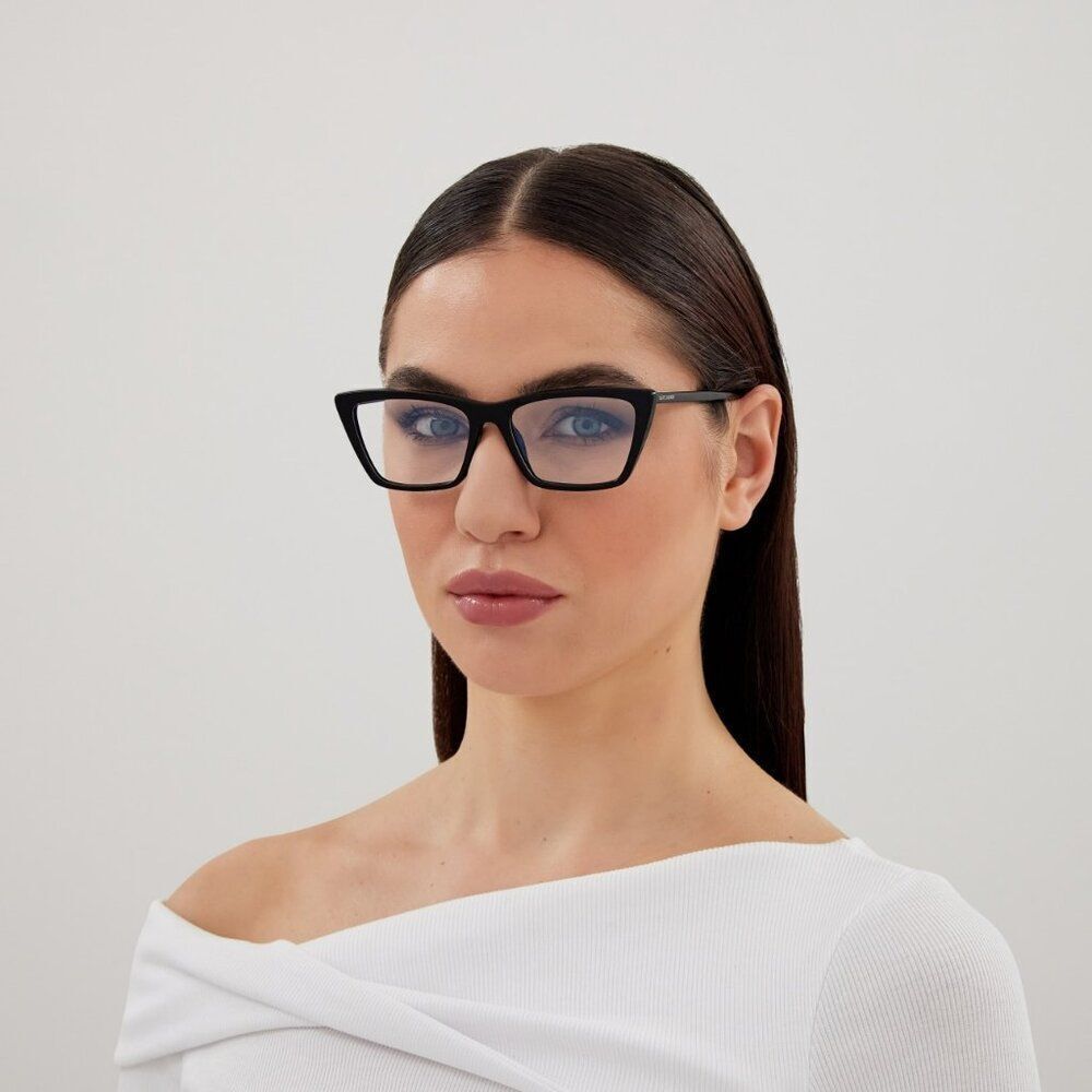 NEW Saint Laurent SL737 MICA THIN OPT 002 Dark Havana Cat Eye Unisex Eyeglasses - Picture 11 of 11